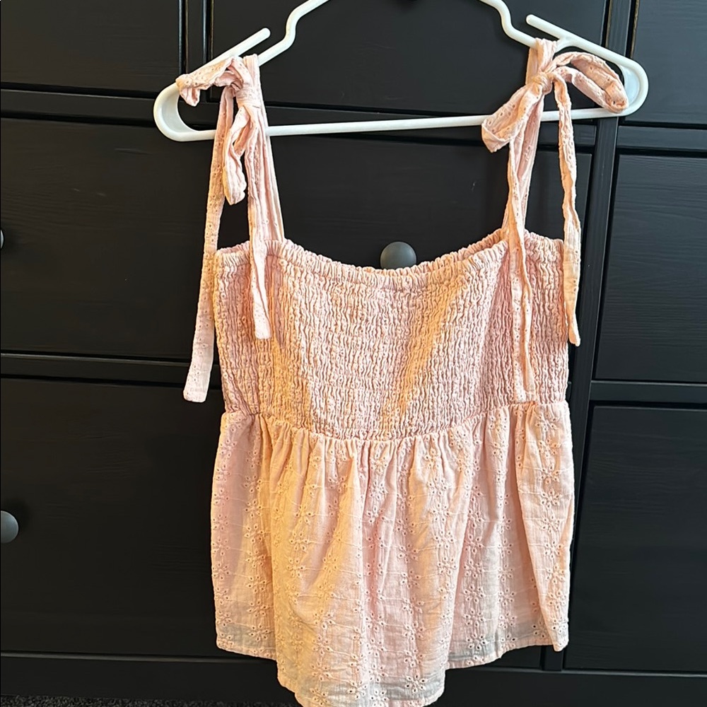Pink Smocked Women Top
